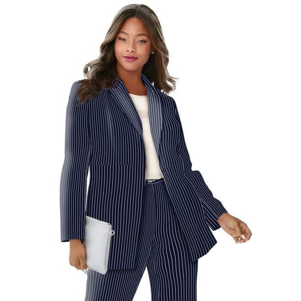 Jessica London Womens Plus Size Bi-Stretch Blazer